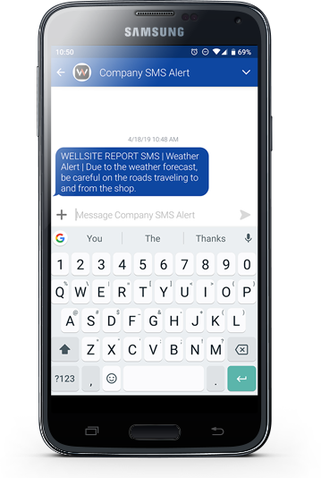 SMS message display on mobile device SMS message display on mobile device